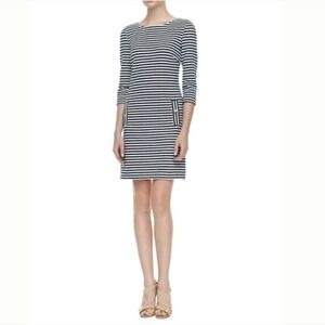Lilly Pulitzer Charlene Navy Blue Stripe Shift Dress XS
